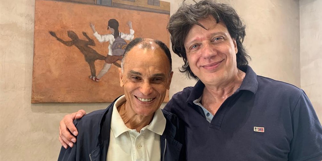 L’abbraccio con il Maestro Stefano Burbi oggi a Firenze