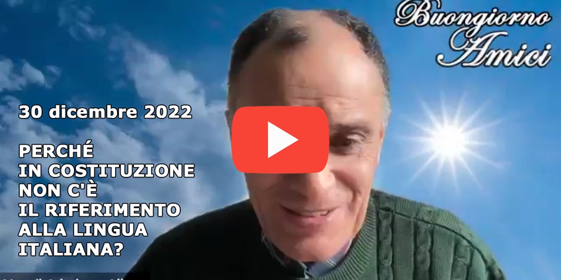 [VIDEO] “PERCHÉ IN COSTITUZIONE NON C'È IL RIFERIMENTO ALLA LINGUA ITALIANA?”