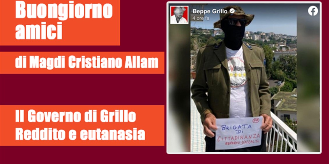 Il Governo di Grillo: reddito e eutanasia  