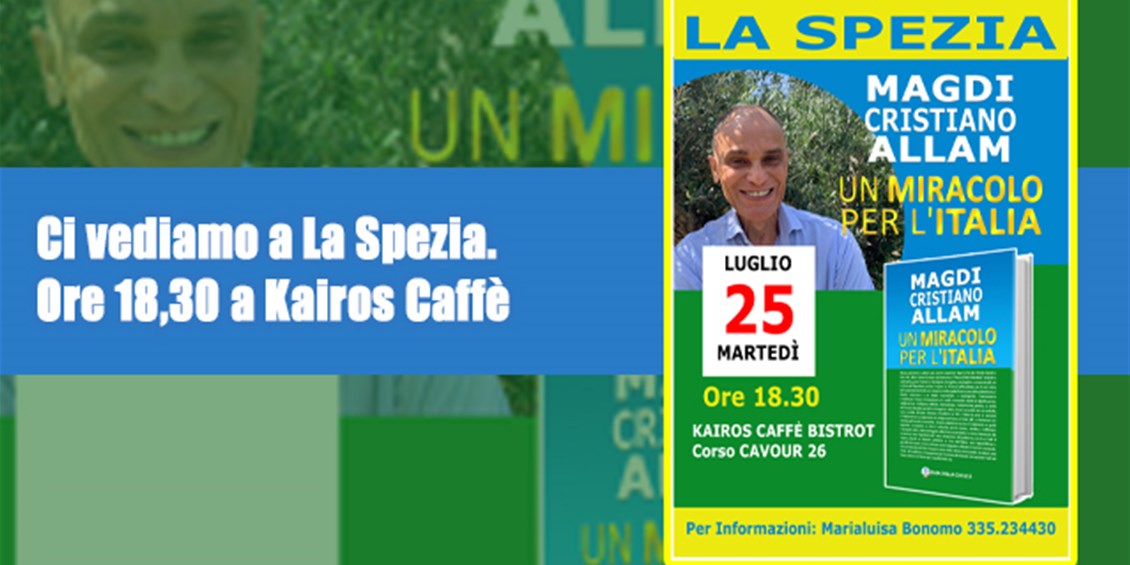Ci vediamo a La Spezia. Ore 18,30 a Kairos Caffè