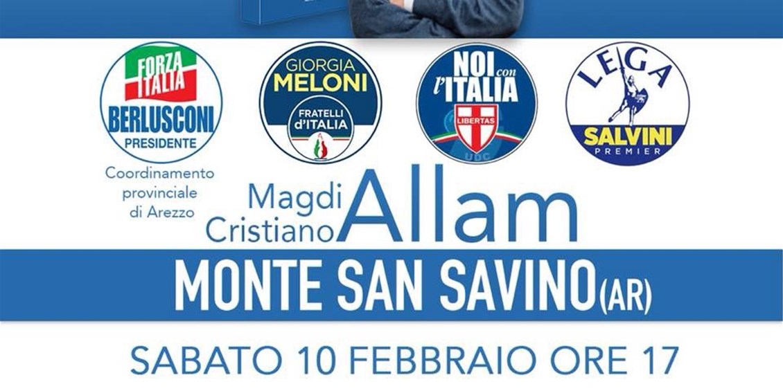  “Meno figli italiani e più accoglienza di stranieri: così muore l’Italia”. Partecipate alla mia conferenza oggi ore 17 a Monte San Savino (Arezzo)