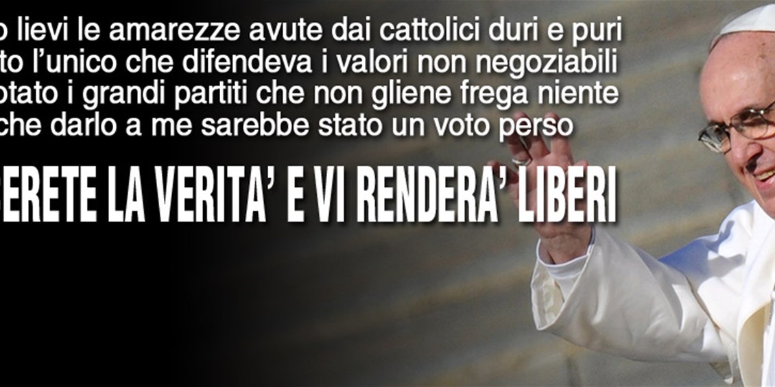 Caro Papa Francesco ascolta uno spirito libero
